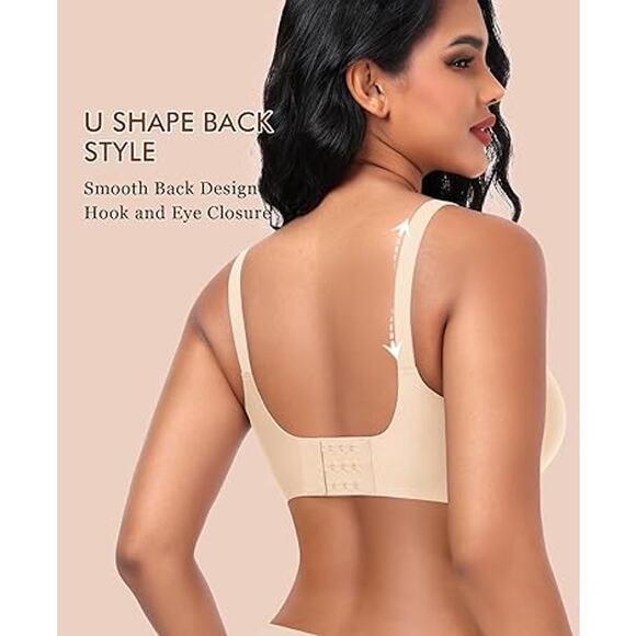 New w/ Tags Women's Full Figure Front Closure Back Smoothing. Size 42C - Picture 2 of 6